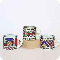 Beaded Enamel Mug